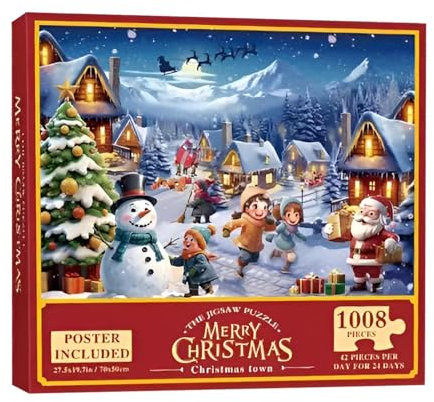 Weihnachts-Countdown-Puzzle – Adventskalender-Puzzle, Weihnachts-Countdown-Kalender-Puzzle | 2024 Weihnachten Festlicher Adventskalender Puzzle, 2024 Countdown Festliches Puzzle Für Arbeitszimmer, Kin