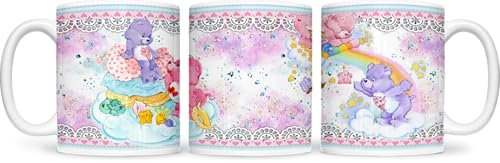 Glücksbärchis Tasse 330ml – Bunte Teetasse mit fröhlichem Design – Perfekt für Kaffee & Tee – Hochwertige Keramiktasse mit positiven Glücksbärchi-Motiven (8)