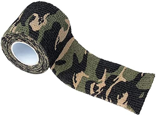 Tarnband Tarnung Stealth Tape Schutzgewebeband Selbstklebend Elastisch Rutschfest Sabage/Fahrrad/Vogelbeobachtung Tarnung Tarnmuster ACharmante und modisch.