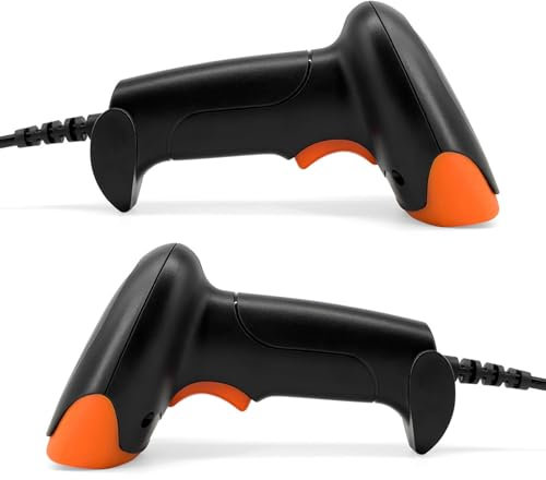 ZAICOLER Barcode-Scanner, 2D mit USB-Schnittstelle, QR-Code-Scanner, Barcode-Scanner, Kabellos, für Mobiles Bezahlen, Inventar Im Supermarkt, Kassierer, Lager (USB-Anschluss)