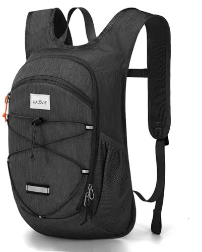 HALOVIE Rucksack 15L Faltbarer Leicht Wanderrucksack Klein Tagesrucksack Daypack Outdoor Wandern Reisen Städtetrips für Herren Damen