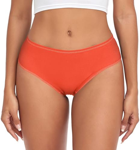 RPLIFE Culotte pour femme rose vif, sous-vêtements respirants pour femmes, sous-vêtements confortables et extensibles, écarlate, Large