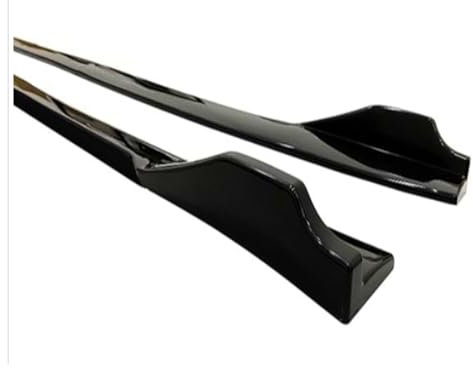 Seitenschweller Für Seat Für Ibiza Für Cupra Für MK2-6 Für 6J 4 Stücke Auto Seitenschweller Verlängerung Rocker Panels Lip Splitter Spoiler Auto Seitenschweller(Black+Gloss Black)