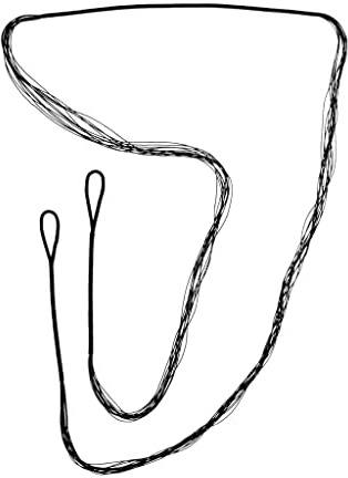 Qianly Bogenschießen Zubehör Schwarze Bogensehnen Bogensehnen für Recurve Bogen Langbogen