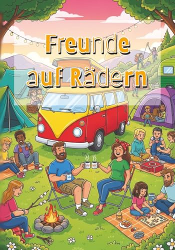 Freunde auf Rädern: Freundebuch für Camping & Vanlife | Lustiges Geschenk für Wohnmobil-, Bulli- & Zeltfans