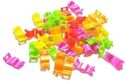 30Pcs 2.7/3/4/4.5/5mm Kunststoff Clip Vogel Fuß Ring für Kleine Taube Taube Papagei Bein Band,2,7 mm
