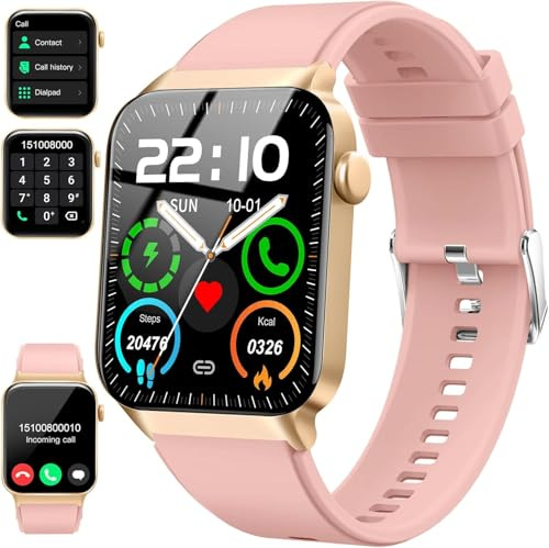 Smartwatch Uomo Donna, 110+ Sportive, 24/7 Fitness Tracker con Cardiofrequenzimetro Contapassi Sonno, 1.96HD Smartwatch con Effettua/Risposta Chiamate, Smart Watch per Android iOS, Impermeabile IP68