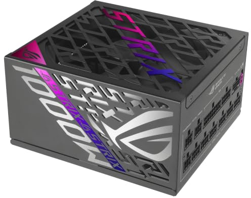 ASUS ROG Strix 1000W Platinum Equalizer ATX Gaming Netzteil | ROG Equalizer 12V-2x6 PCIe Stromkabel, GaN-MOSFET, OLED Display, 80 PLUS & Cybenetics, ATX 3.1, PCIE 5.1, Schwarz