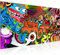 Runa Art Wandbild Graffiti 1 Teilig 100 x 40 cm Modern Bild auf Vlies Leinwand Street Art Loft Wohnzimmer Bunt 402112a