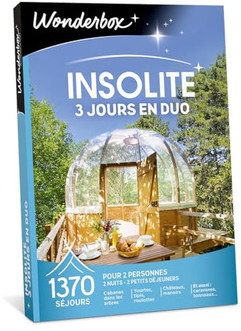 Wonderbox Insolite - 3 Jours en Duo - Coffret Cadeau Idée Cadeau Séjours