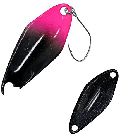 FTM Spoon Tremo 2, 9cm - Forellenblinker zum Ultra Light Angeln auf Forellen, Forellenköder zum Spinnangeln, Spinnköder, Blinker, Farbe:schwarz-pink/schwarz, Gewicht:2, 3g