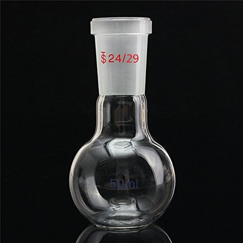 FEVERWORK 24/29 Joint 50mL Round Bottom Flask Laboratory Glassware