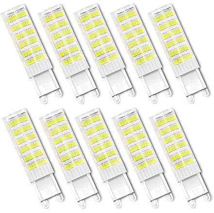 ENGEYA 10er Pack G9 7W LED Birnen Kaltweiß 6000K,7 Watt LED Leuchtmittel,Keramikbasis SMD 2835 AC 220-240V 650 Lumen,Energiesparlampe,65W Ersatzleuchtmittel,360° Abstrahlwinkel,Nicht Dimmbar
