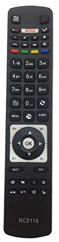 MYHGRC Reemplazo RC5118 Mando a Distancia Telefunken para Telefunken/Hitachi TV- No Requiere configuración Mando Telefunken TV
