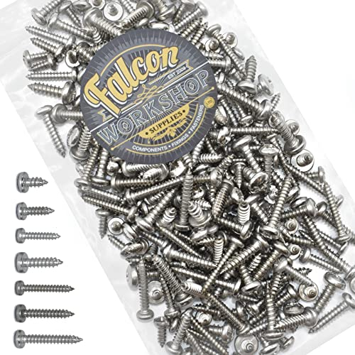 1, 400g Mixed Pack of Stainless Steel Screws Pozi Pan Head Self-Tapping Tappers