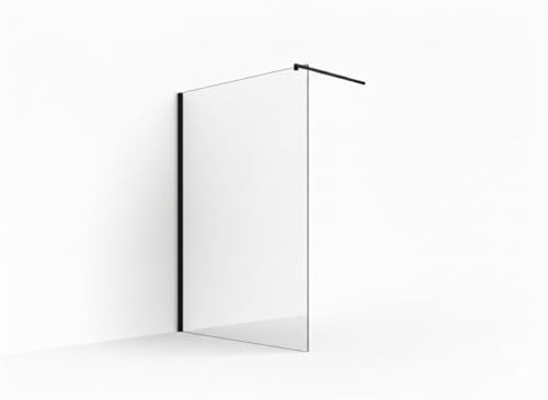 Glaszentrum Hagen - (Typ/Schwarz) 80x200cm Klarglas 10mm Duschwand - Duschabtrennung - Dusche - Walk-In Dusche - ESG - Variante