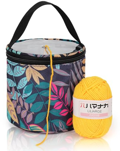 Coopay Klein Aufbewahrungstasche für Wolle, Mini Garntasche für Garn Strick- und Häkelzubehör Aufbewahrung, Leicht & Langlebig, Halten Sie Ihr Garn sauber, Tragbare Wolltasche für Kinder und Anfänger