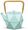 Toptier Japanese Cast Iron Teapot / Tea Kettle, Diamond Design, Enameled Interior, Stainless Steel Infuser, 30 oz (900 ml), Aqua