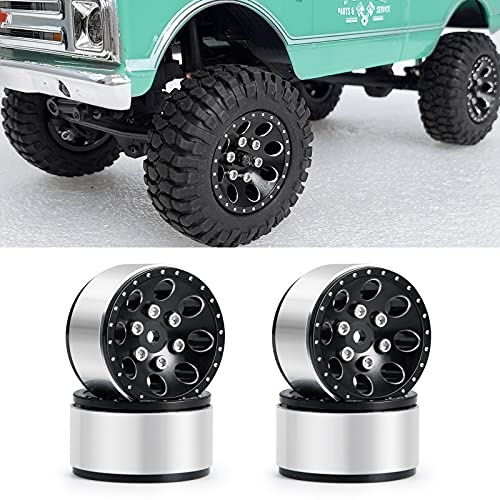 XUNJIAJIE 4pcs Aluminiumlegierung RC Felge Wheel Rims for 1:24 Axial SCX24 AXI90081 Deadbolt RC Crawler Car Upgrades Zubehör
