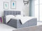 MKS MEBLE Boxspringbett 160x200 mit Bettkasten, Bett mit Multipocket - Matratze H3 Topper, Polsterbett 160x200 mit Bettkasten Kopfteil, Boxspringbett mit Matratze H3, RICO - Grau Velvet