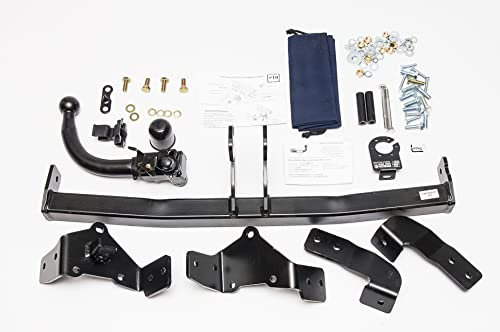 AUTO-HAK Gancio di traino completo estraibile orizzontale compatibile con Fiat Doblo Furgone 01.2001-12.2009 + universale kit elettrico 7 poli