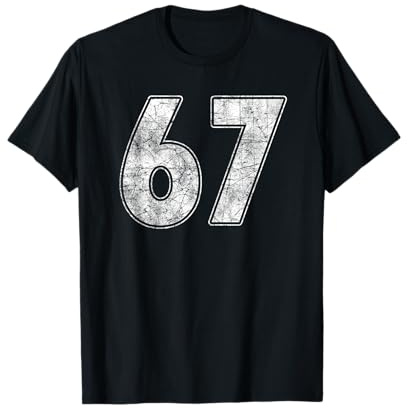 #67 Trikot Nummer 67 Uniform Größter Fan Lieblingsspieler T-Shirt