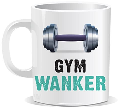 Perfect Mugs Gym Wanker Mug Sarcastic Humour Rude Gift for Friend Sports Game Lover Fitness Exercise Adult Gift Birthday Gift Hilarious Novelty Funny Secret Santa Men Tea Coffee Him