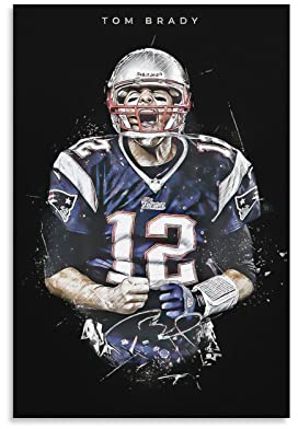 Tom Brady Berühmter Fußballspieler New England Patriots Tom Brady Sportposter 8 Poster Wandkunst Gemälde Leinwanddrucke Dekor Poster Kunstwerke 30 x 45 cm