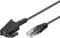 goobay 60663 - Cavo router, cavo telefonico, cavo di collegamento per DSL/ADSL/VDSL, spina TAE-F su spina RJ45 (8P2C), nero, 50 metri