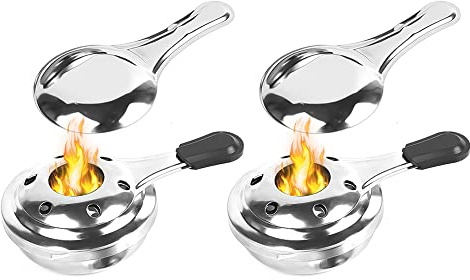 Lixada Fornello in acciaio inox, bruciatore per fonduta, mini bruciatore per alcool, per fonduta, da campeggio, da viaggio, per barbecue, da cucina