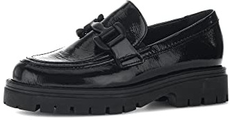 Gabor Damen Slipper, Frauen Slip On,Wechselfußbett,Moderate Mehrweite (G),College Schuhe,Businessschuhe,Mokassins,schwarz (Uni),39 EU / 6 UK