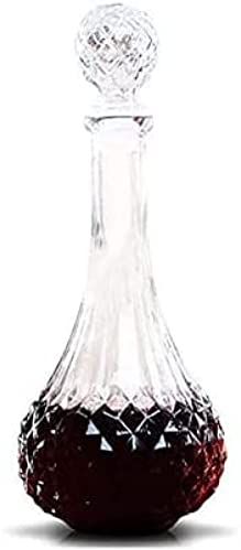 POUR Whiskey Decanter Wine Decanter Fashion Creative Lead-free Crystal Glass Decanters Diamond-shaped Wake Flagon Wine Decanter Aerator,3POUR3
