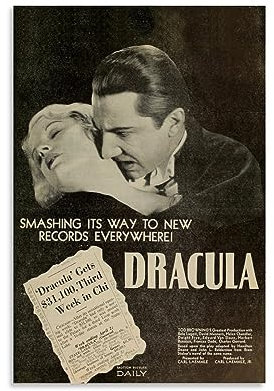 ELedvb Bram Stoker's Dracula Art Gentleman Leinwand-Poster, dekoratives Gemälde, Leinwand-Wandposter und Kunstdruck, modernes Familienschlafzimmer-Dekor-Poster, 20 x 30 cm