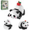 HASLED 3 In1 Panda Blocs de Construction, 940 Pièces Panda Micro Blocs de Construction, Mini Brique Figure Jouets, Jeu de Construction, Blocs de Construction Ornement de Maison Créatif