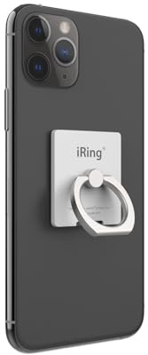 iRing Handyringhalterung Finger - Handyring Abnehmbar - 360-Grad-Drehung - 180-Grad-Neigungsfunktion - Perlmutterweiß