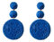QKEPCY Pendientes de Ratán para Mujer Niñas Bohemios Vintage Pendientes de Borla de Ratán Trenzado Pendientes Retro Geométricos Pendientes para Viajes Playa (Azul)