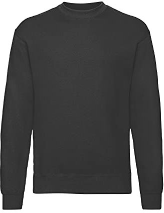 Fruit of the Loom Herren 62-202-0 Set-IN Sweatshirts 1er/2er - 1x Schwarz & 1x HLKauf Block - Größe: M