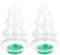 Peowuieu Pack of 2 Candy Jars Christmas Tree Shaped Plastic Biscuit Jars with Lid Beautiful Sweets Storage Bottles 1.55 L