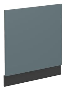 Vicco Frontblende R-Line, Blau-Grau/Anthrazit, 60 cm ohne Arbeitsplatte