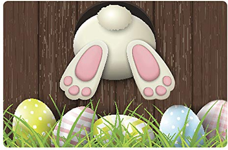 Türmatte Ostern Willkommensmatte Haustürmatte Osterteppich Fußmatten Dekorative Fußmatte für Ostern, Waschbare Rutschfeste Fußmatte Türmatte Ostereier Ostern Fußmatte für Innen & Außen (A, One Size)