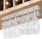 Vaisoeny Lot de 4 porte-verres à vin suspendus - Porte-verres à vin sous armoire - Étagère à pied suspendue - Organiseur pour bar, armoire, cuisine - Blanc