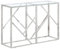 ShCuShan Console en acier inoxydable argenté et verre trempé, table console pour couloir, table d'entrée fine avec tiroir et étagères de rangement, table de canapé pour petits espaces, entrée, salon