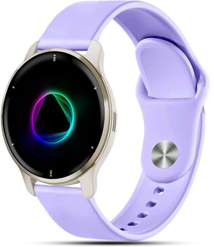 VELULYX Silikonarmband kompatibel mit Garmin Venu Sq/Sq Music/Venu Sq 2/Sq 2 Music, 20mm Sportarmband für Garmin Venu 2 Plus/Vivoactive 3/Vivoactive 5/Garmin Venu/Vivomove HR/Forerunner 55 245 645