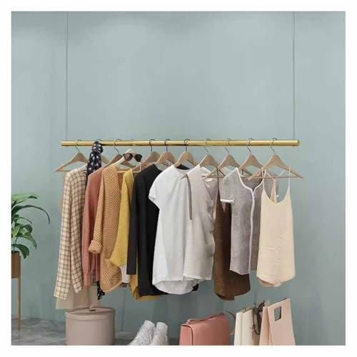 Einstellbare Höhe Hängende Kleiderständer, Kreative Display Kleidungsständer Für Boutique Bekleidungsgeschäfte Gold Kleidungsstück Rack Deckenhänger Kommerzielle Hochzeitskleid Display Regal(100cm/39
