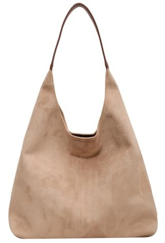 TIAASTAP Tote Bag Wildlederimitat Handtasche Damen Groß Shopper Tasche Shoulder Bag Uni Bag Hobo Tasche Gross Schultertasche Slouchy Bag Beuteltasche Damen-Shopper
