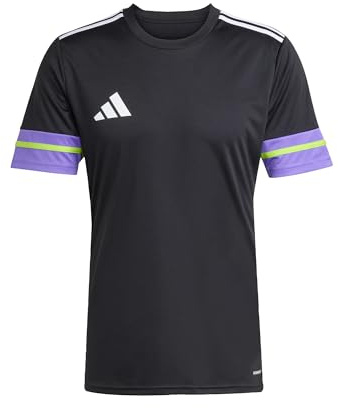 Adidas Homme SQUADRA25 Jersey Short Sleeve, Black/Purple Rush/Semi Solar Slime, XXL