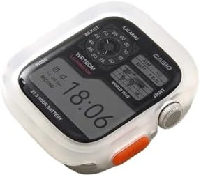 EKSIL Custodia in TPU per Apple Watch Ultra da 49 mm, 45 mm, 41 mm, 44 mm, 40 mm, 42 mm, 46 mm, protezione per telaio paraurti per iWatch serie 9 SE, 8 Ultra, 7, 6, 5, 4.(Matte T,42mm)