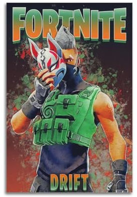 VBYTAXTWJ Fortnite Videospiel-Poster, dekoratives Gemälde, Leinwand, Wandposter und Kunstdruck, moderne Familienschlafzimmer-Dekoration, Poster, 20 x 30 cm