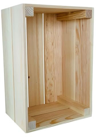 Moood Holzkiste - storage box - 30x20x15cm-Dekorationsbox-Premium European Quality-Crafted in Europe using carefully selected solid wood. Natural pine wood