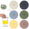 TIESOME 6 Pcs Silicone Cup Covers, 4inch Silicone Mug Lids Colorful Universal Cup Lids Reusable Mug Covers for Tea Coffee Cup